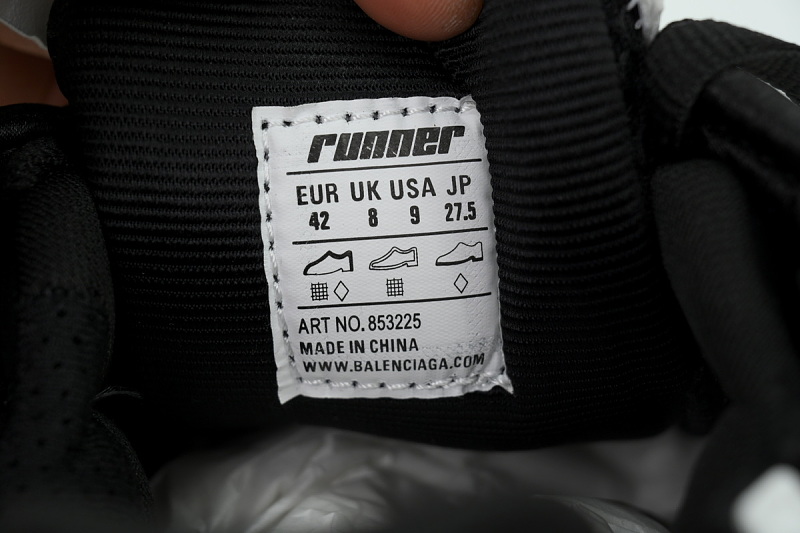 【EA1LJ】黑白-7 巴黎世家7.5代灯鞋减震运动跑步鞋 Balenciaga Runner Black White