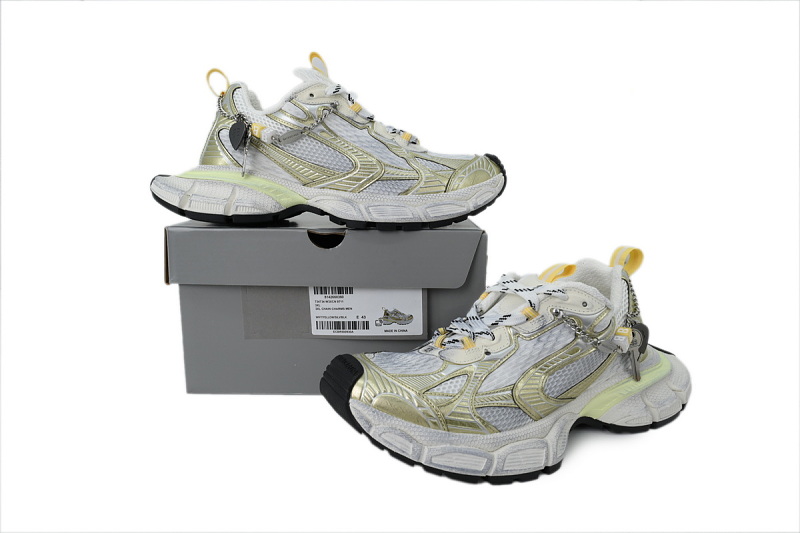 yupoo_363436_dcf70579.jpg 【DA0LJ】3XL挂饰LZ-1 巴黎10代跑鞋 734734 W3XCN 9711 Balenciaga 3XL Sneaker 'Worn-Out - White, yellow, silver
