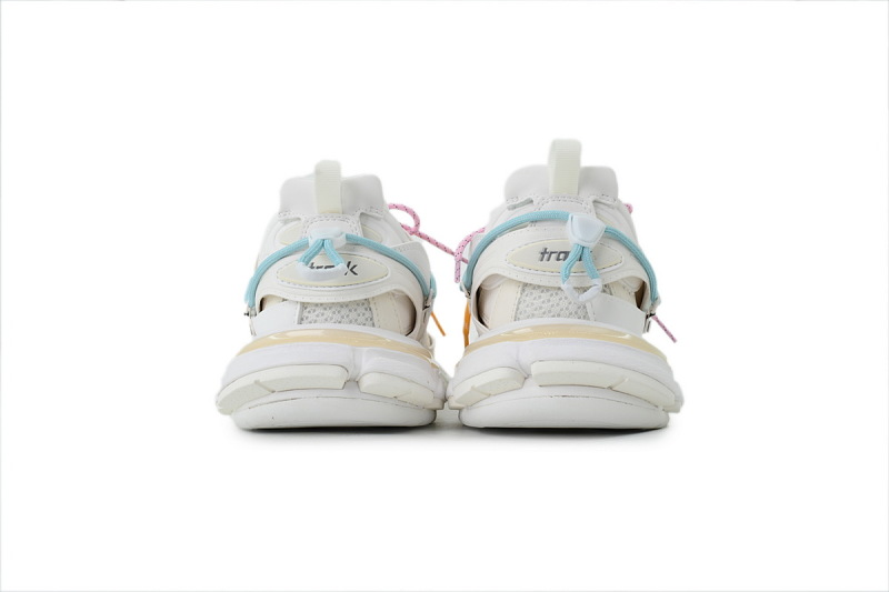 【DA3LL】彩带全白C-12 巴黎世家3代绑带时尚复古低帮老爹鞋 800592 WTEHK 0123 Balenciaga Track Trail Lace 'White Red'