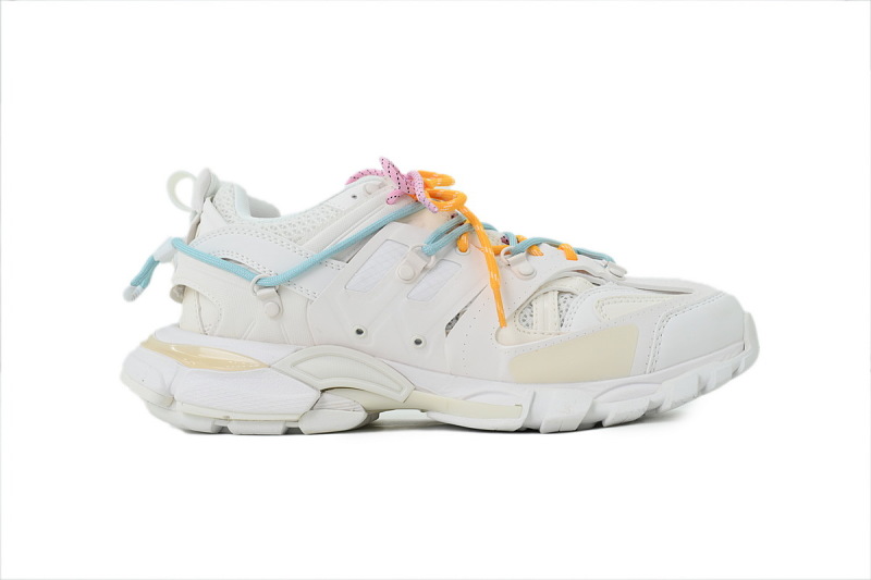 【DA3LL】彩带全白C-12 巴黎世家3代绑带时尚复古低帮老爹鞋 800592 WTEHK 0123 Balenciaga Track Trail Lace 'White Red'