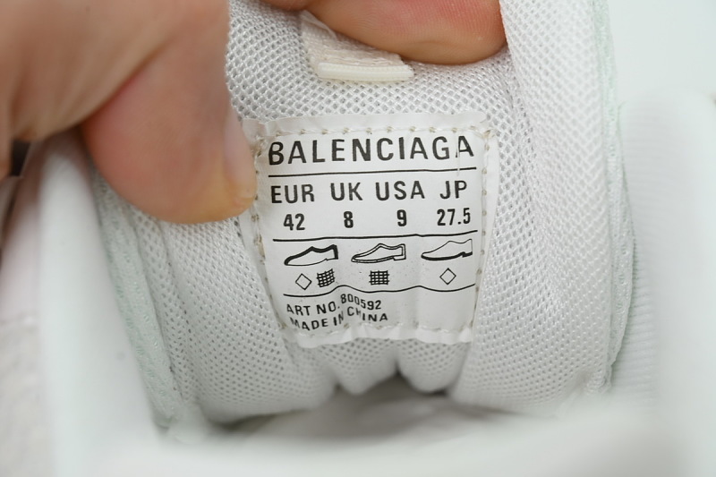 【DA3LL】彩带全白C-12 巴黎世家3代绑带时尚复古低帮老爹鞋 800592 WTEHK 0123 Balenciaga Track Trail Lace 'White Red'