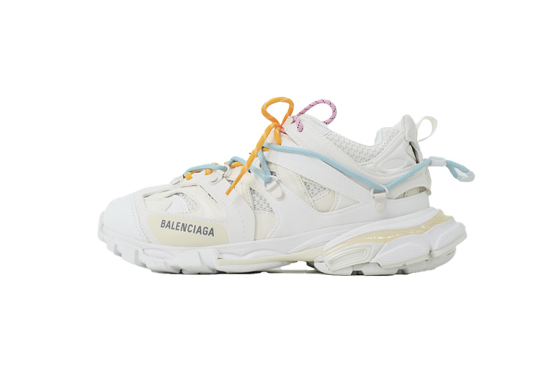 【DA3LL】彩带全白C-12 巴黎世家3代绑带时尚复古低帮老爹鞋 800592 WTEHK 0123 Balenciaga Track Trail Lace 'White Red'