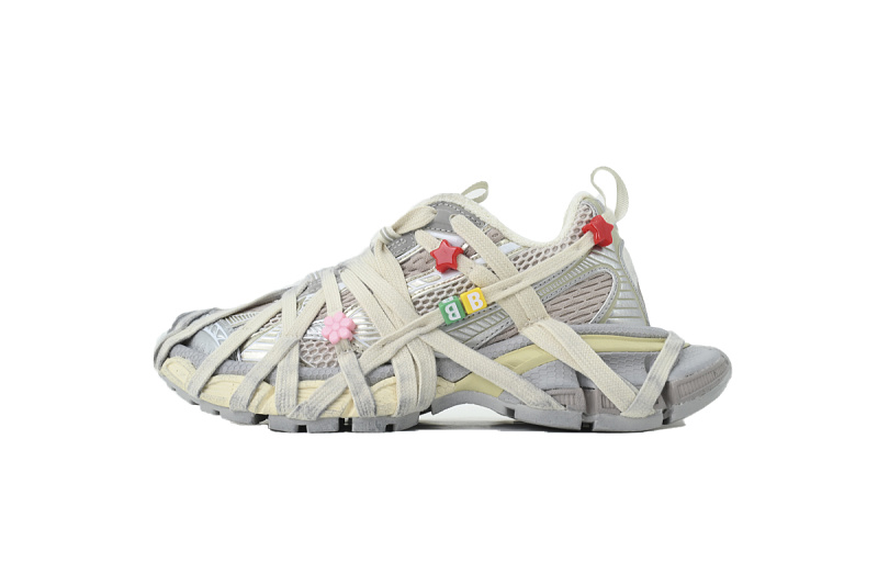 【DA0LJ】挂饰香槟L-1 巴黎10代跑鞋 778697 W3XBD 9188 Balenciaga 3XL Sneaker Eggshell Multico