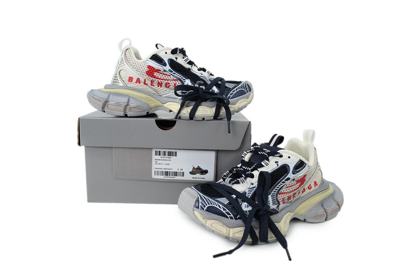 【DA0LJ】红蓝印花M-1 巴黎10代跑鞋 840088 W3XSG 9161 Balenciaga 3XL Sneaker Eggshell Red Navy