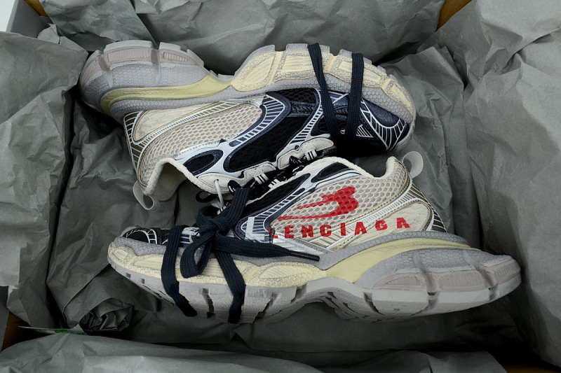 【DA0LJ】红蓝印花M-1 巴黎10代跑鞋 840088 W3XSG 9161 Balenciaga 3XL Sneaker Eggshell Red Navy