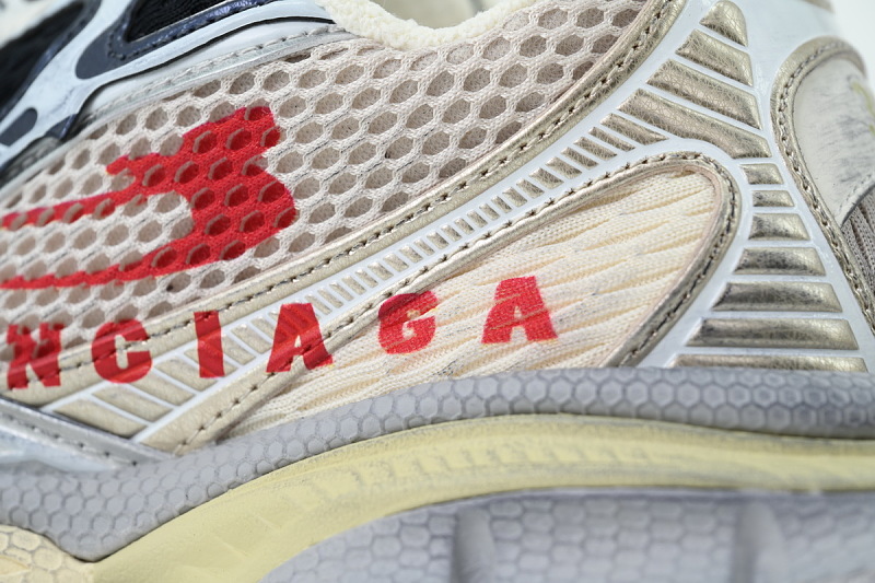 【DA0LJ】红蓝印花M-1 巴黎10代跑鞋 840088 W3XSG 9161 Balenciaga 3XL Sneaker Eggshell Red Navy