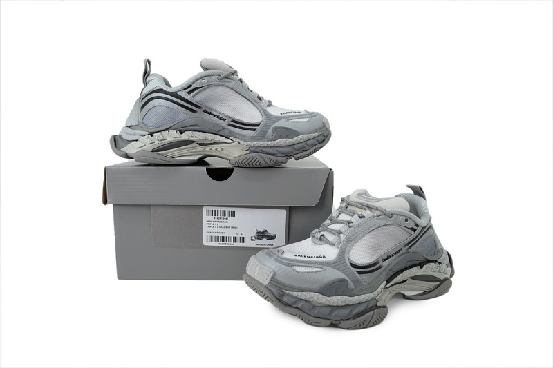 【DA0LJ】灰黑-5 巴黎世家24代减震运动跑步鞋 865851 WTR2G 1800 Balenciaga Triple S 2 'Gradient Grey'