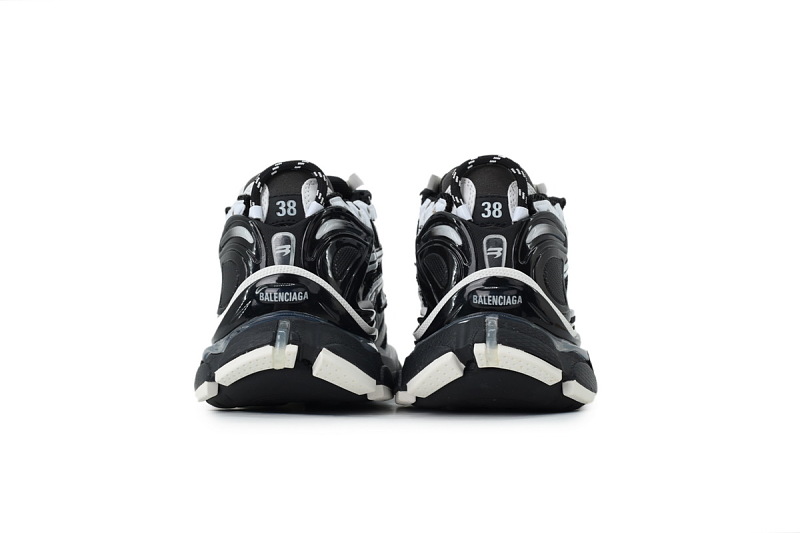【EA5P7】黑白 巴黎世家7代减震运动跑步灯鞋 677403 W3RB2 9010 Balenciaga Runner Black White
