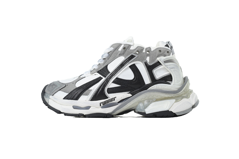 【EA1LJ】灰色 巴黎世家7.5代灯鞋减震运动跑步鞋 853223 WRNLD 9012 Balenciaga Runner Grey And Red7
