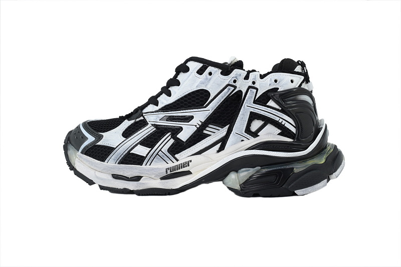 【EA1LJ】黑白-5 巴黎世家7代灯鞋减震运动跑步鞋 853225 WRNLD 9010 Balenciaga Runner Black and White