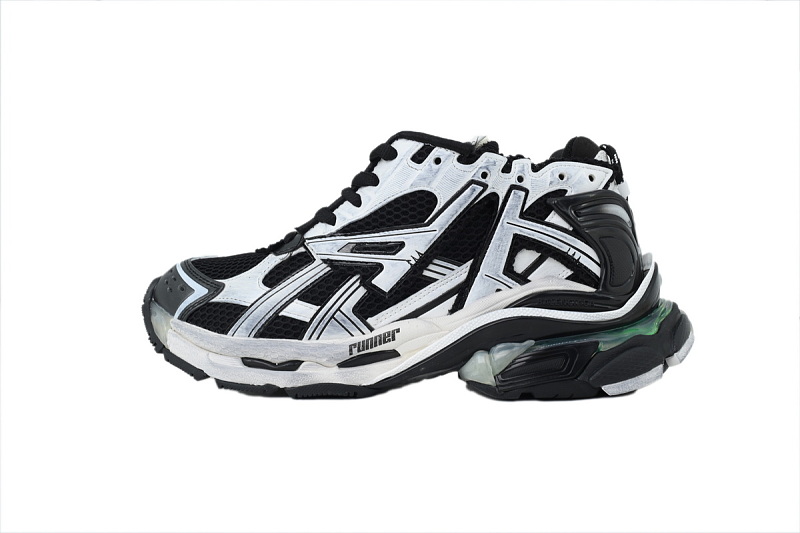 【EA1LJ】黑白-5 巴黎世家7代灯鞋减震运动跑步鞋 853225 WRNLD 9010 Balenciaga Runner Black and White