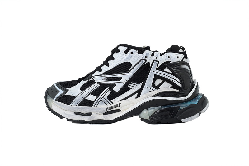 【EA1LJ】黑白-5 巴黎世家7代灯鞋减震运动跑步鞋 853225 WRNLD 9010 Balenciaga Runner Black and White