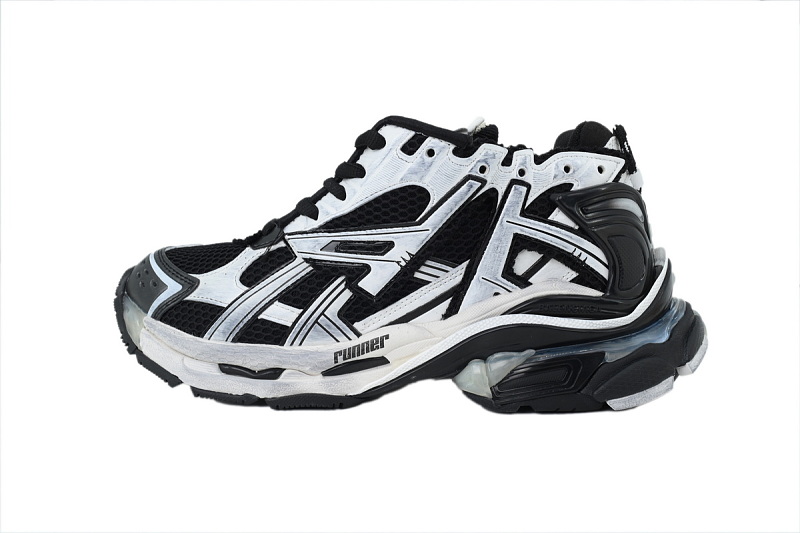 【EA1LJ】黑白-5 巴黎世家7代灯鞋减震运动跑步鞋 853225 WRNLD 9010 Balenciaga Runner Black and White