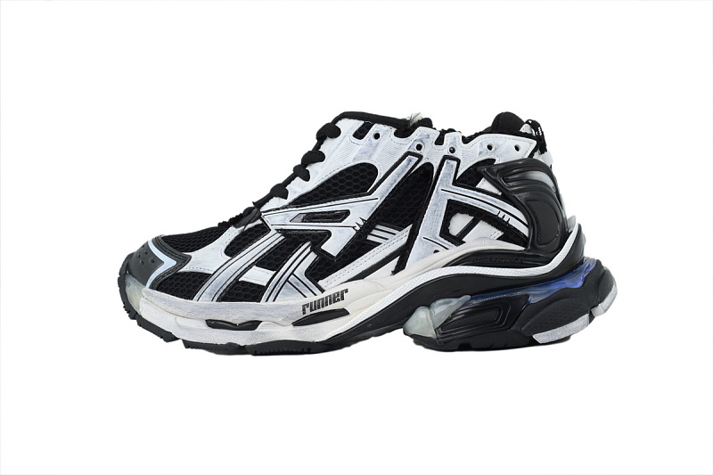【EA1LJ】黑白-5 巴黎世家7代灯鞋减震运动跑步鞋 853225 WRNLD 9010 Balenciaga Runner Black and White
