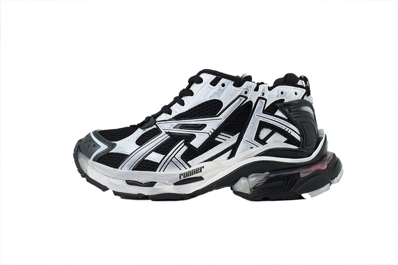 【EA1LJ】黑白-5 巴黎世家7代灯鞋减震运动跑步鞋 853225 WRNLD 9010 Balenciaga Runner Black and White