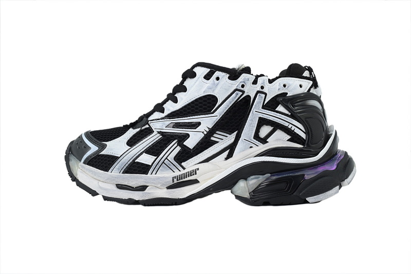 【EA1LJ】黑白-5 巴黎世家7代灯鞋减震运动跑步鞋 853225 WRNLD 9010 Balenciaga Runner Black and White
