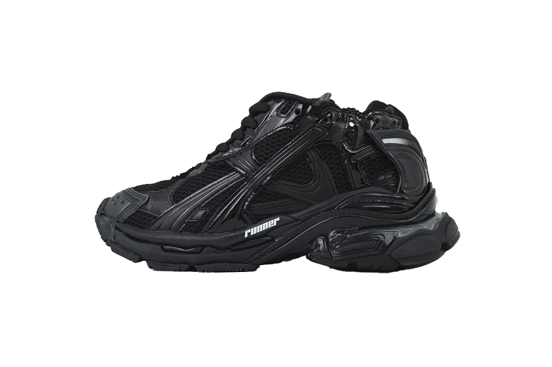 【EA1LJ】黑色 巴黎世家7.5代灯鞋减震运动跑步鞋 853225 WRNLD 1000 Balenciaga Runner Black and Red7