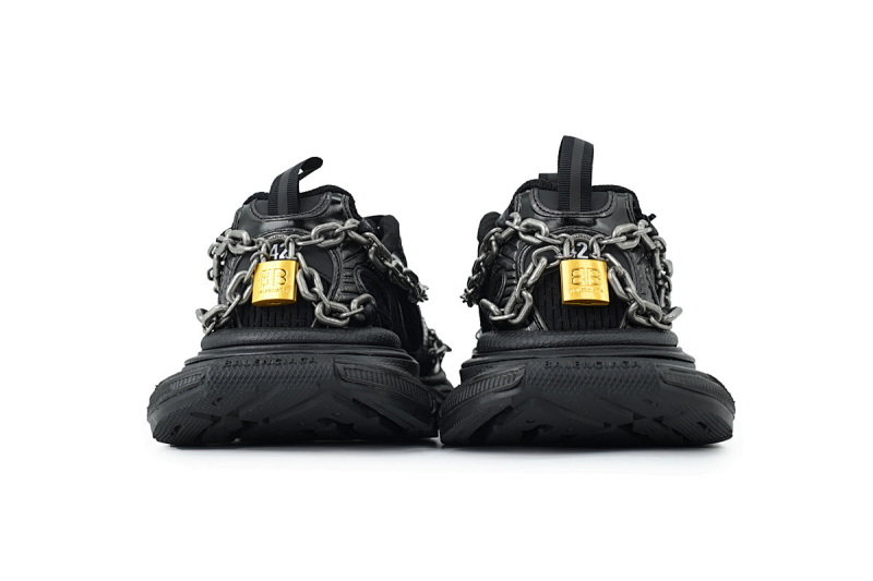 【EA5LJ】黑色锁链-5 巴黎10代链条挂锁低帮老爹鞋  825622 W3XPL 1882  Balenciaga Black
