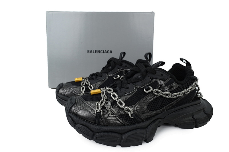 【EA5LJ】黑色锁链-5 巴黎10代链条挂锁低帮老爹鞋  825622 W3XPL 1882  Balenciaga Black