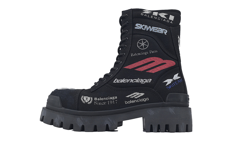 yupoo_364182_00a3726d.jpg 【EA1ET】CS联名涂鸦 Balenciaga Strike Combat 帆布 圆头拉链 短靴 Co Branded Graffiti