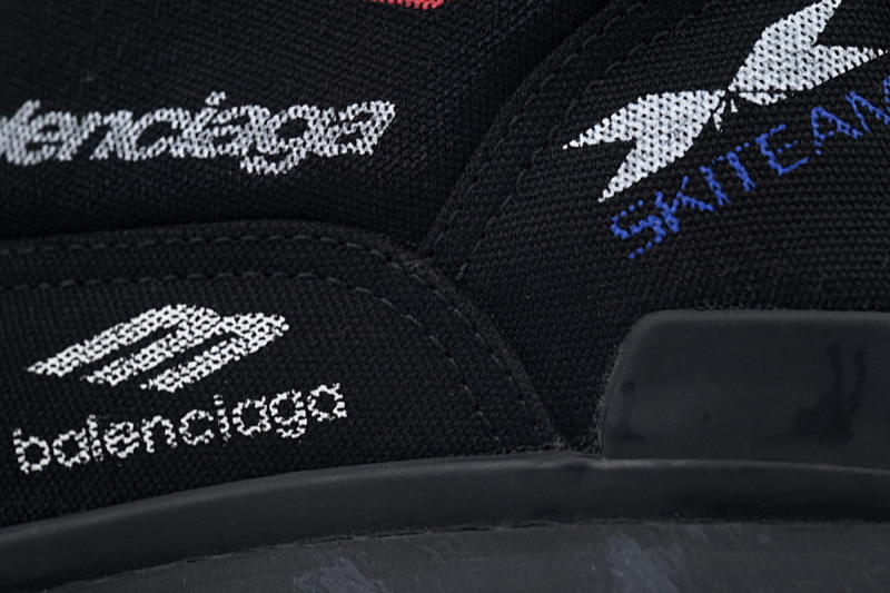 【EA1ET】CS联名涂鸦 Balenciaga Strike Combat 帆布 圆头拉链 短靴 Co Branded Graffiti
