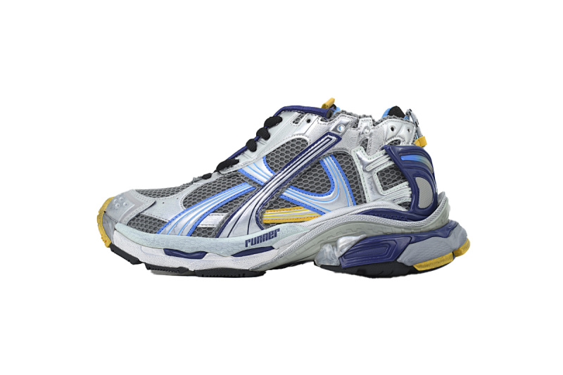 【EA0LJ】银灰色-43 巴黎世家7.5代减震运动跑步鞋 772774 W3RMU 1474 Silver Gray
