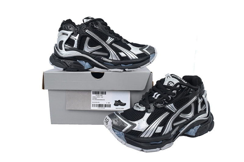 【EA5LJ】灰黑色-38 巴黎世家7.5代减震运动跑步鞋  772767 W3RNY 0322 Balenciaga Runner Sneaker Dark Gray