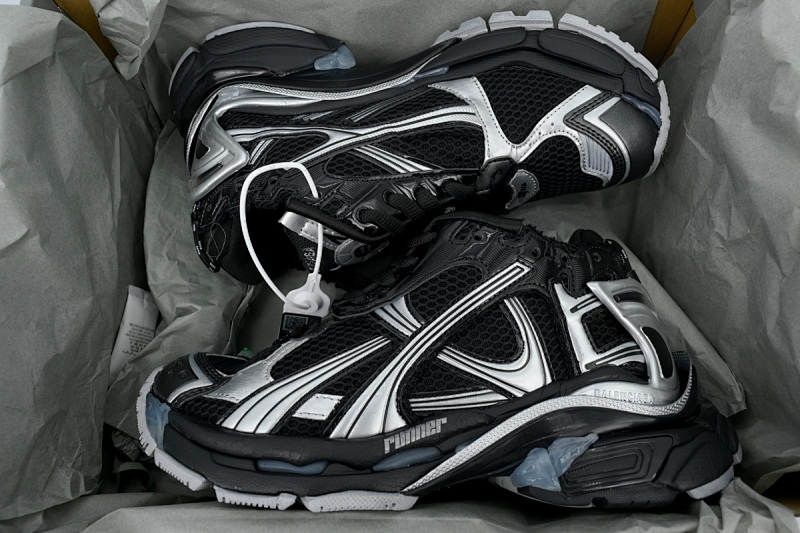 【EA5LJ】灰黑色-38 巴黎世家7.5代减震运动跑步鞋  772767 W3RNY 0322 Balenciaga Runner Sneaker Dark Gray