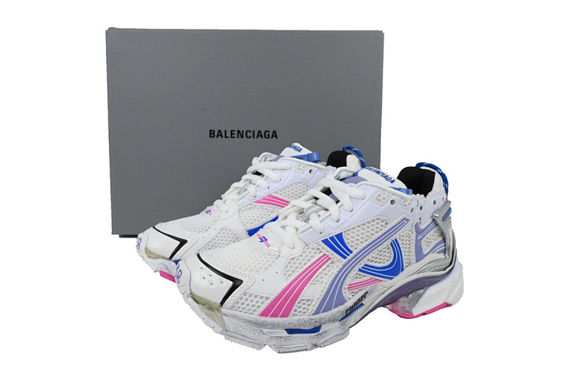 【CA1P7】白紫粉 巴黎世家7.5代减震运动跑步鞋 Balenciaga White Purple Powder