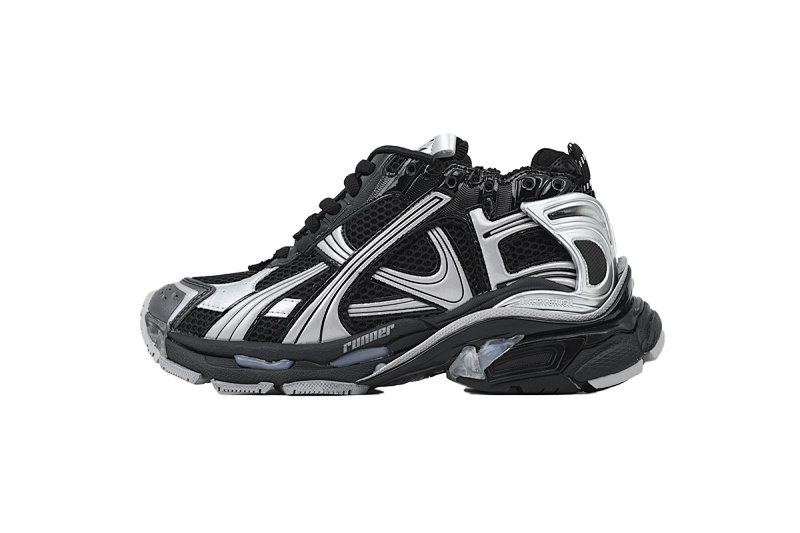 【CA1P7】黑银 巴黎世家7.5代减震运动跑步鞋 Balenciaga Runner Sneaker 'Black Silver'