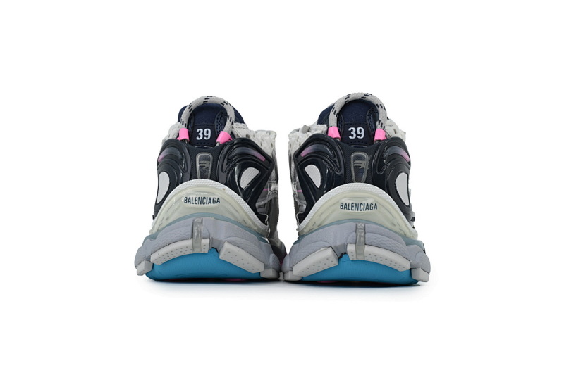 【CA1P7】浅灰深兰 巴黎世家7.5代减震运动跑步鞋 772767 W3RNY 0322 Balenciaga Light Grey Deep Orchid