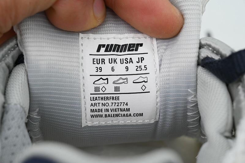 【CA1P7】浅灰深兰 巴黎世家7.5代减震运动跑步鞋 772767 W3RNY 0322 Balenciaga Light Grey Deep Orchid