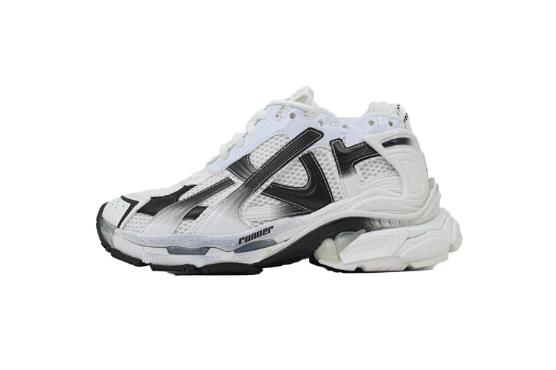 【CA1P7】黑白渐变 巴黎世家7.5代减震运动跑步鞋 772774 WRUNG 9010 Balenciaga Runner Sneaker 'Gradient - White Black'