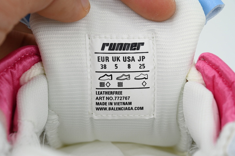 【CA1P7】白粉蓝 巴黎世家7.5代减震运动跑步鞋 772767 W3RMU 9458 Balenciaga Wmns Runner Sneaker 'Grey Multi-Color'
