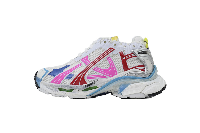【CA1P7】白红蓝 巴黎世家7.5代减震运动跑步鞋 772774 W3RBW 9645 Balenciaga Runner Sneaker 'White Multi-Color'