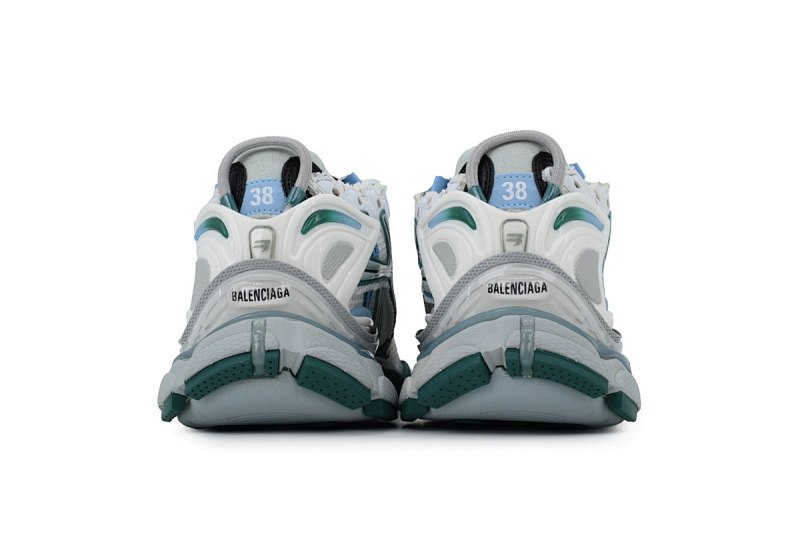 【CA1P7】白黑绿 巴黎世家7.5代减震运动跑步鞋 772774 W3RMU 0623 Balenciaga Runner Sneaker 'White Green Blue'