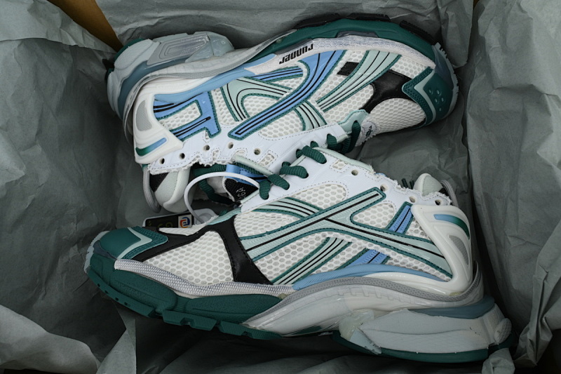 【CA1P7】白黑绿 巴黎世家7.5代减震运动跑步鞋 772774 W3RMU 0623 Balenciaga Runner Sneaker 'White Green Blue'