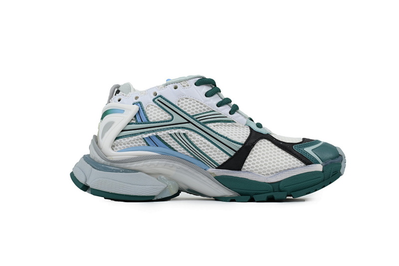 【CA1P7】白黑绿 巴黎世家7.5代减震运动跑步鞋 772774 W3RMU 0623 Balenciaga Runner Sneaker 'White Green Blue'