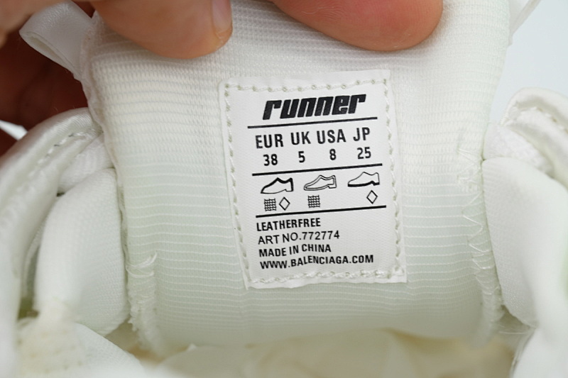 【CA1P7】全白 巴黎世家7.5代减震运动跑步鞋 Balenciaga Runner Sneaker 'White'