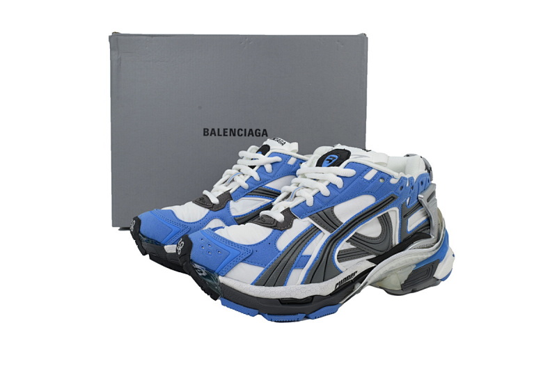【CA1P7】白蓝灰 巴黎世家7.5代减震运动跑步鞋 772774 W3RNY 4912 Balenciaga Runner Sneaker 'Worn-Out - Blue Grey'