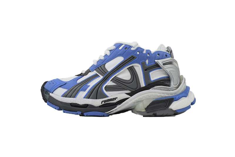 【CA1P7】白蓝灰 巴黎世家7.5代减震运动跑步鞋 772774 W3RNY 4912 Balenciaga Runner Sneaker 'Worn-Out - Blue Grey'
