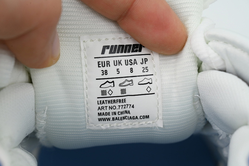 【CA1P7】白蓝灰 巴黎世家7.5代减震运动跑步鞋 772774 W3RNY 4912 Balenciaga Runner Sneaker 'Worn-Out - Blue Grey'