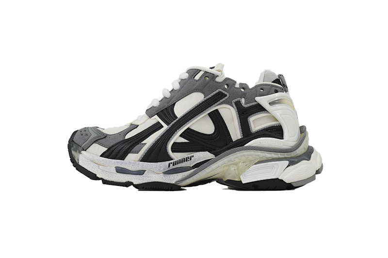 【CA1P7】白黑灰 巴黎世家7.5代减震运动跑步鞋 772774 W3RNY 9012 Balenciaga Runner Sneaker 'Grey White Black'