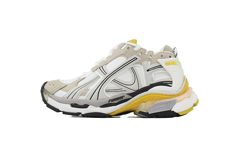 【CA1P7】白米黄 巴黎世家7.5代减震运动跑步鞋 772767 W3RNY 9170 Balenciaga Runner Sneaker 'White Yellow'