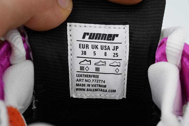 【CA1P7】多彩 巴黎世家7.5代减震运动跑步鞋 772767 W3RBW 9168 Balenciaga Runner Sneaker Color Orange Powder