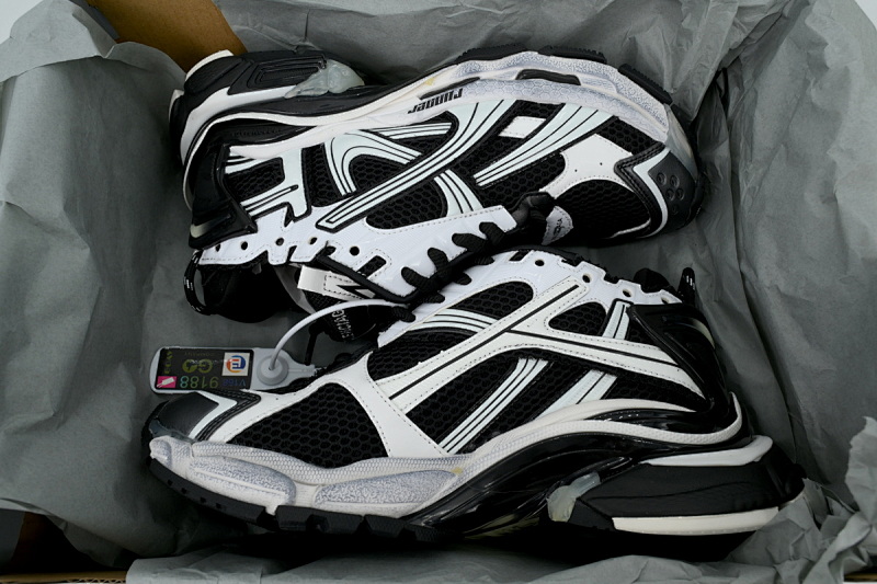 【CA1P7】黑白 巴黎世家7.5代减震运动跑步鞋 772774 W3RMU 9010 Balenciaga Runner Sneaker 'White Black'