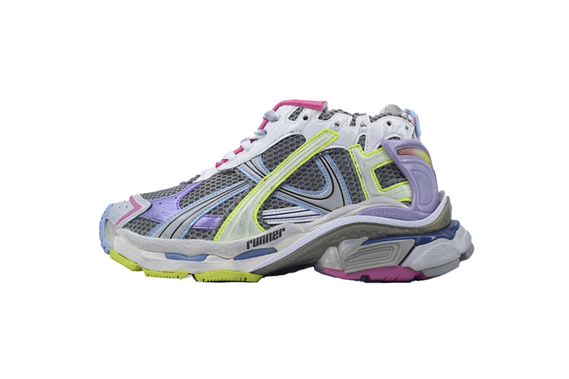 【EA0LJ】粉蓝紫-7 巴黎世家7.5代减震运动跑步鞋 772767 W3RNY 0361 Balenciaga Runner Sneaker Pink Blue Purple