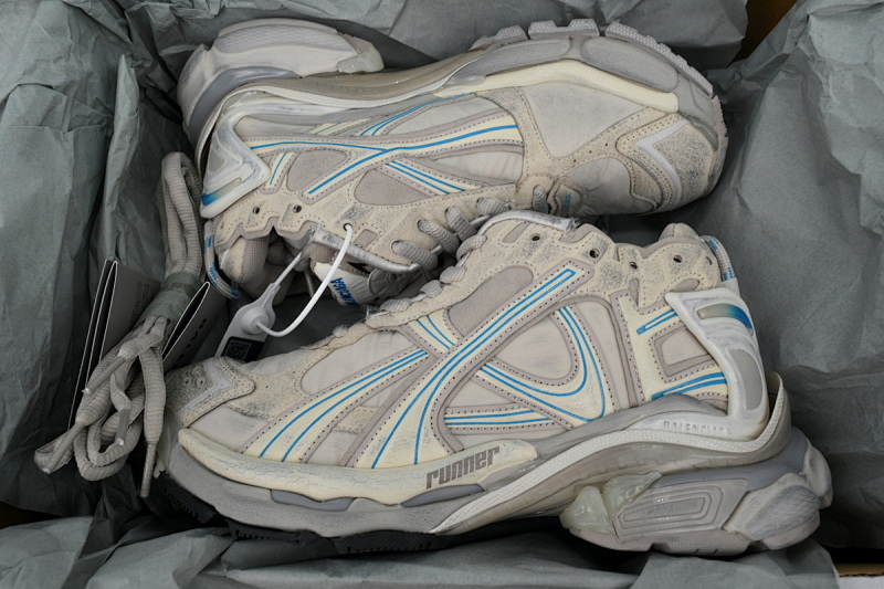 【EA0LJ】棕蓝-29 巴黎世家7.5代减震运动跑步鞋  772767 W3RNY 2240  Balenciaga Runner Sneaker Brown Blue