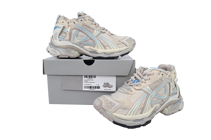 【EA0LJ】棕蓝-29 巴黎世家7.5代减震运动跑步鞋  772767 W3RNY 2240  Balenciaga Runner Sneaker Brown Blue