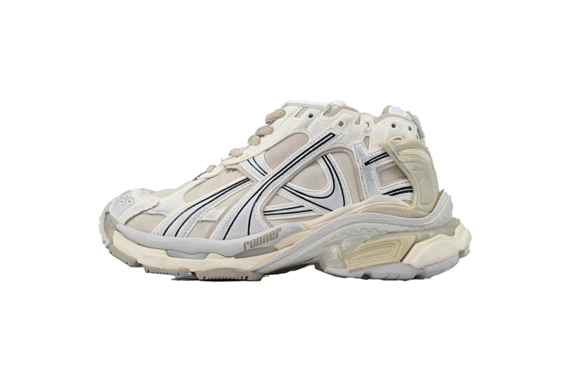 【EA0LJ】白棕-25 巴黎世家7.5代减震运动跑步鞋 772767 W3RNY 1205 Balenciaga Runner Sneaker White Brown